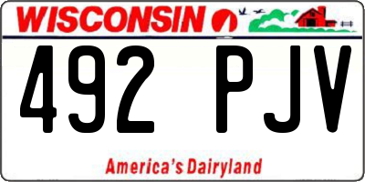 WI license plate 492PJV