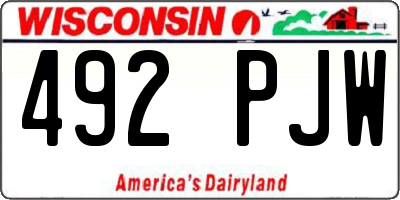 WI license plate 492PJW