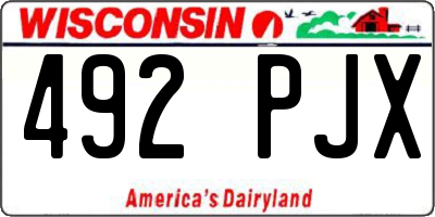 WI license plate 492PJX