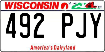 WI license plate 492PJY