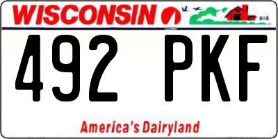 WI license plate 492PKF
