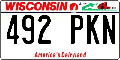 WI license plate 492PKN