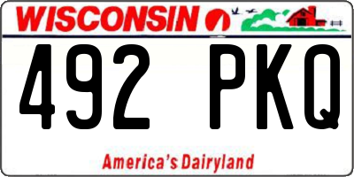 WI license plate 492PKQ