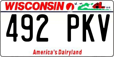 WI license plate 492PKV