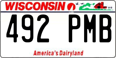 WI license plate 492PMB