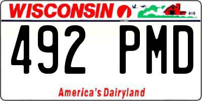 WI license plate 492PMD