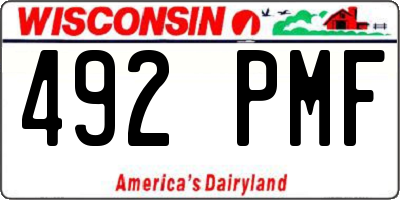 WI license plate 492PMF