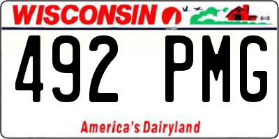WI license plate 492PMG