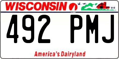 WI license plate 492PMJ