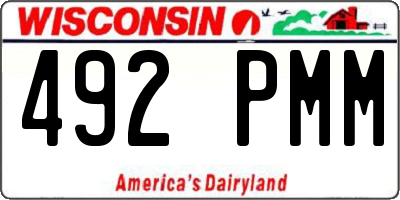 WI license plate 492PMM