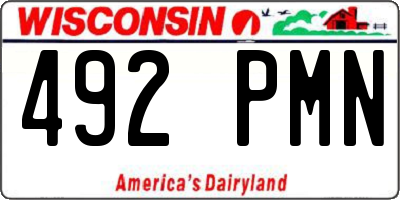 WI license plate 492PMN