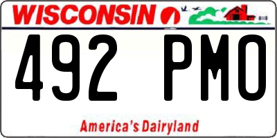 WI license plate 492PMO
