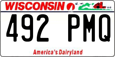 WI license plate 492PMQ