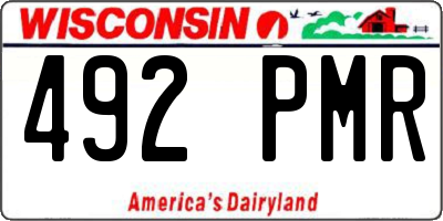 WI license plate 492PMR