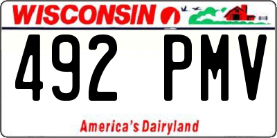 WI license plate 492PMV