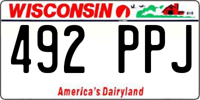 WI license plate 492PPJ