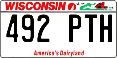 WI license plate 492PTH