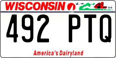 WI license plate 492PTQ