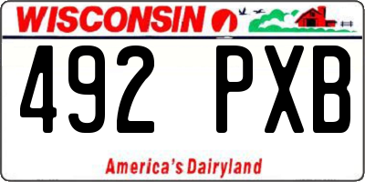 WI license plate 492PXB