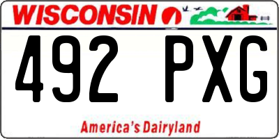 WI license plate 492PXG