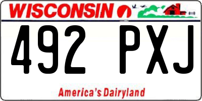 WI license plate 492PXJ