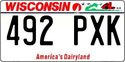 WI license plate 492PXK