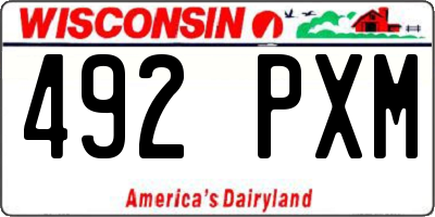 WI license plate 492PXM