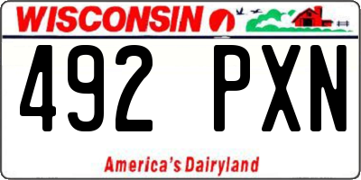WI license plate 492PXN