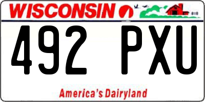 WI license plate 492PXU