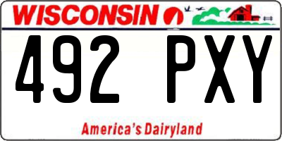 WI license plate 492PXY
