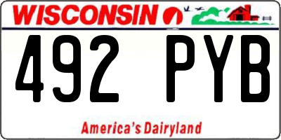 WI license plate 492PYB