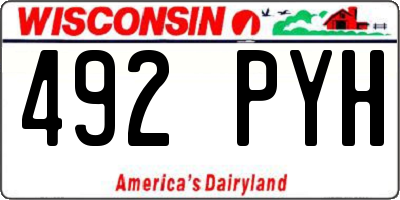 WI license plate 492PYH