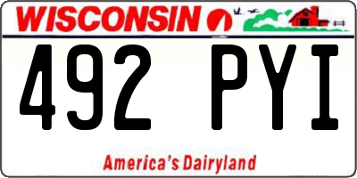 WI license plate 492PYI