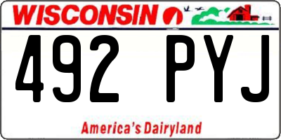 WI license plate 492PYJ