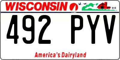 WI license plate 492PYV