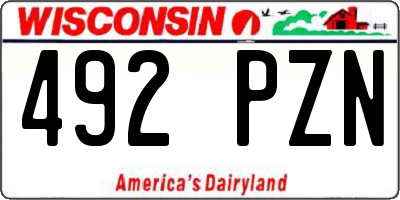WI license plate 492PZN