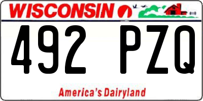WI license plate 492PZQ