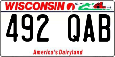 WI license plate 492QAB