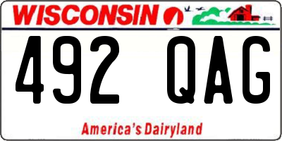 WI license plate 492QAG