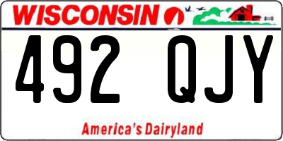 WI license plate 492QJY