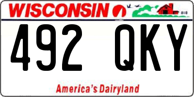 WI license plate 492QKY