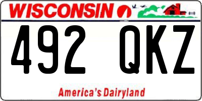 WI license plate 492QKZ