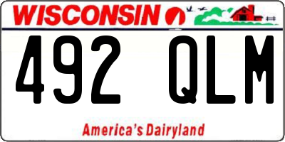 WI license plate 492QLM