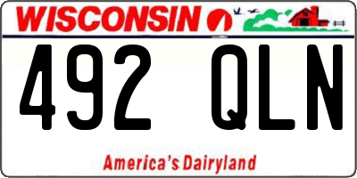 WI license plate 492QLN