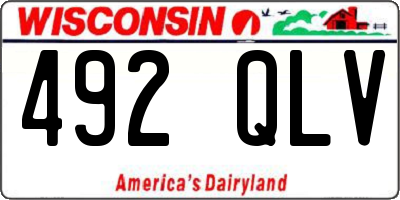 WI license plate 492QLV