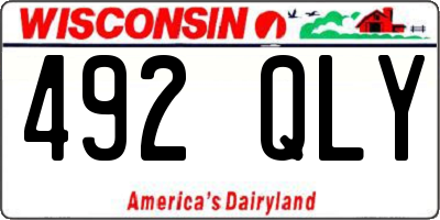 WI license plate 492QLY