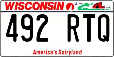 WI license plate 492RTQ