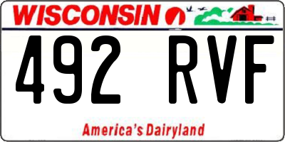 WI license plate 492RVF