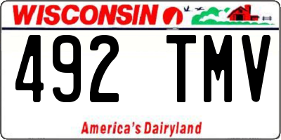 WI license plate 492TMV