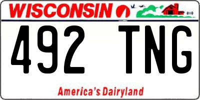 WI license plate 492TNG